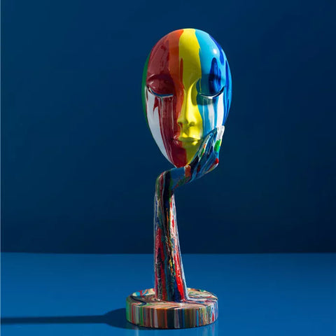 Sculpture Contemporaine <br/> Statue Masque Visage