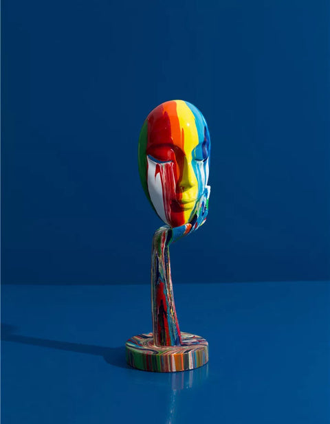 Sculpture Contemporaine <br/> Statue Masque Visage