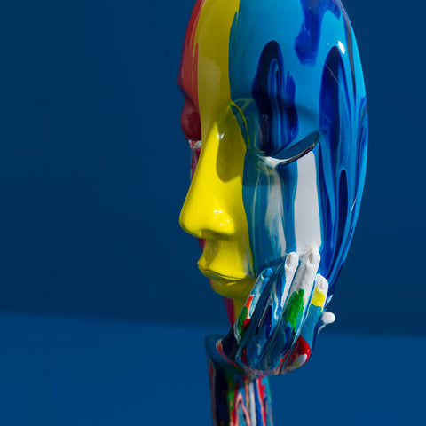 Sculpture Contemporaine <br/> Statue Masque Visage