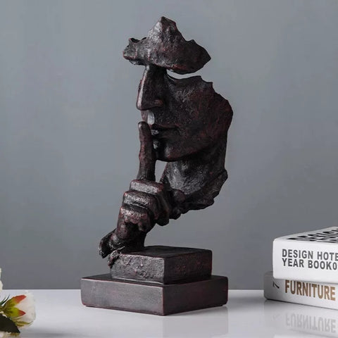 Statue Homme Visage <br/> Le silence est d'or