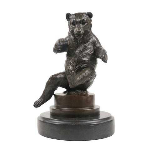 Sculpture Bronze Animalier <br/> Ours 22 cm