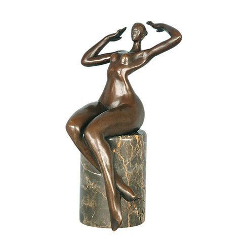 Sculpture Bronze Femme <br/> Voluptueuse 23 cm