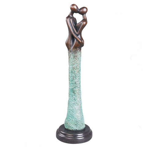 Sculpture Bronze <br/> Statuette Couple 42 cm