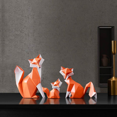 Statue Origami <br/> Renard Blanc Foxy