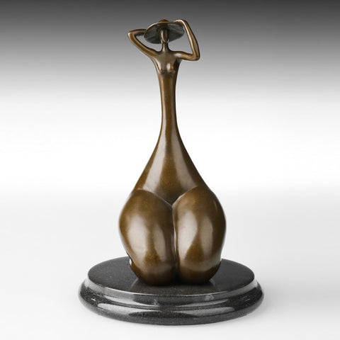 Sculpture Bronze <br/> Statue Bronze Femme Assise 22 cm