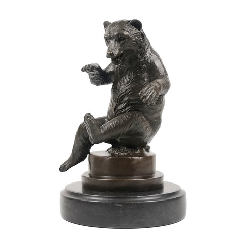 Sculpture Bronze Animalier <br/> Ours 22 cm