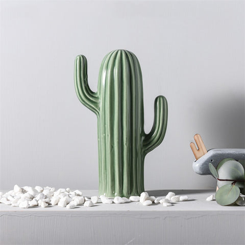Sculpture Moderne <br/> Cactus en Céramique