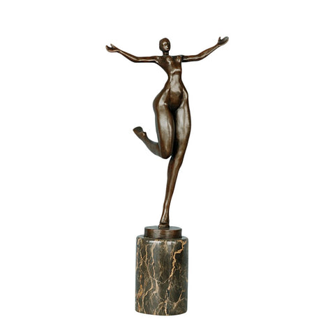 Sculpture Bronze <br/> Statuette en Bronze Femme 41 cm