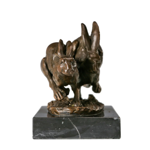 Sculpture Lapin Bronze