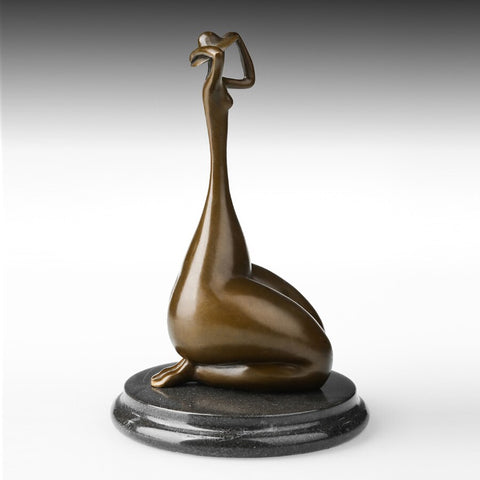 Sculpture Bronze <br/> Statue Bronze Femme Assise 22 cm