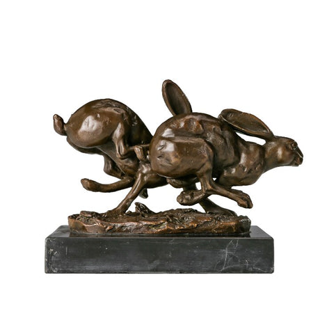 Sculpture Lapin Bronze