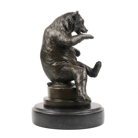 Sculpture Bronze Animalier <br/> Ours 22 cm
