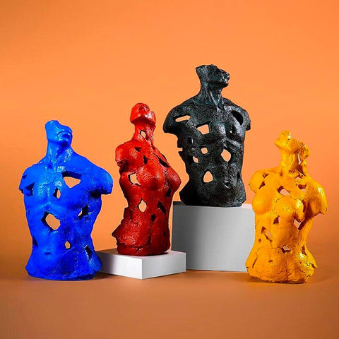 Sculpture Contemporaine <br/> Buste Sculpture Couleur