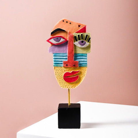 Sculpture Abstraite <br/> Décoration Visage Abstrait 23 cm