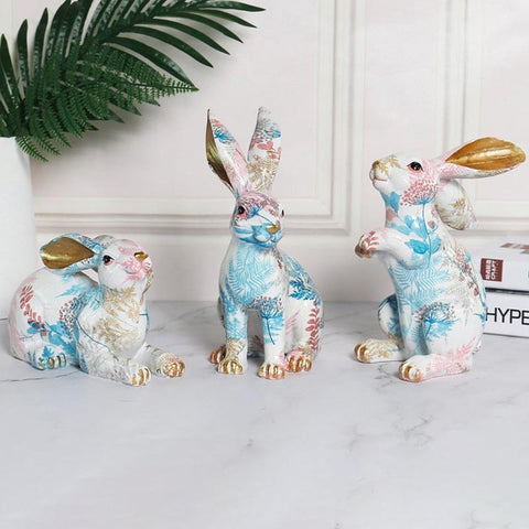 Statue Lapin Pastel