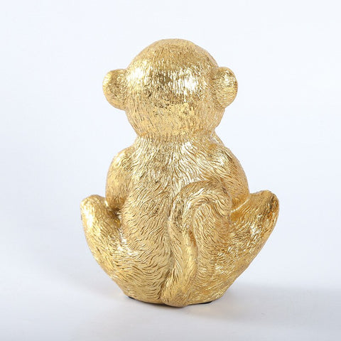 Statue Gorille <br/> Les 3 Singes de la Sagesse Déco 14 cm