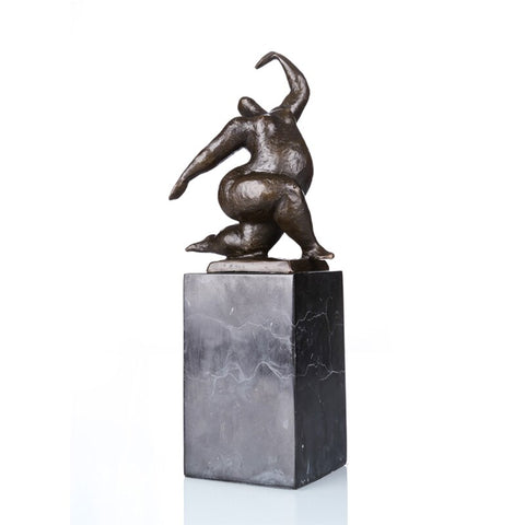 Sculpture Bronze <br/> Statue Bronze Femme ronde 28 cm
