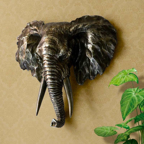 Sculpture Murale Éléphant <br/> Décoration Murale Salon