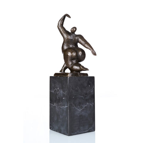 Sculpture Bronze <br/> Statue Bronze Femme ronde 28 cm