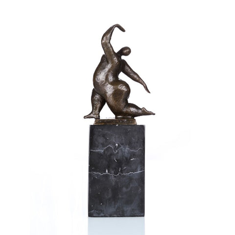 Sculpture Bronze <br/> Statue Bronze Femme ronde 28 cm