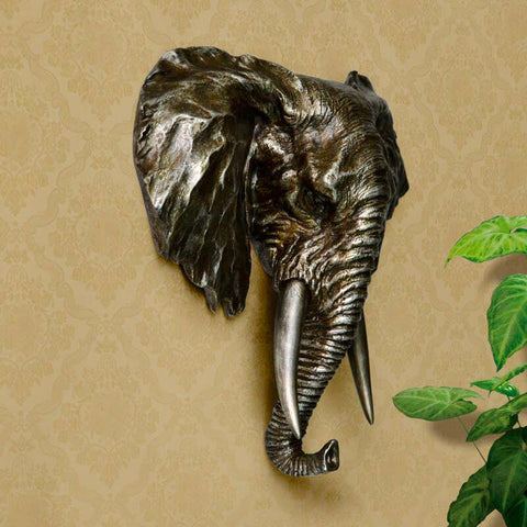 Sculpture Murale Éléphant <br/> Décoration Murale Salon