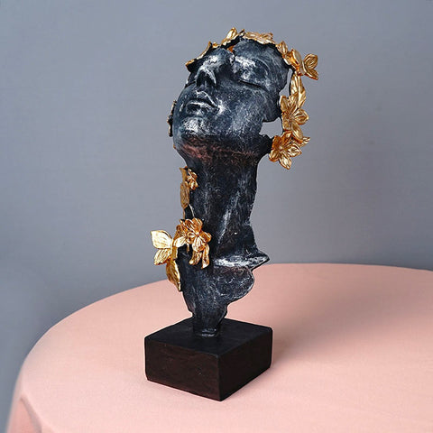 Statue Femme <br/> Sculpture Visage Femme 31 cm
