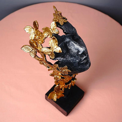 Statue Femme <br/> Sculpture Visage Femme 31 cm