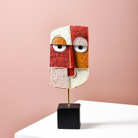 Sculpture Abstraite <br/> Décoration Visage Abstrait 23 cm