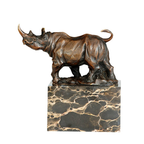 Sculpture Bronze <br/> Statue Rhinocéros
