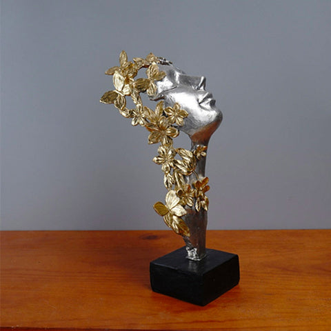 Statue Femme <br/> Sculpture Visage Femme 31 cm