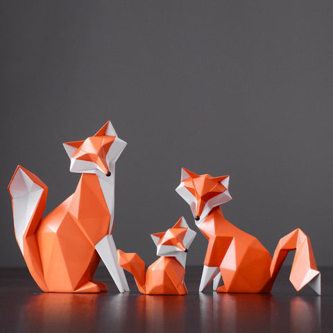 Statue Origami <br/> Renard Blanc Foxy