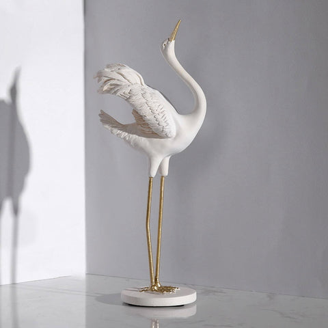Statue Oiseau <br/> Statuette Échasseur 28 cm