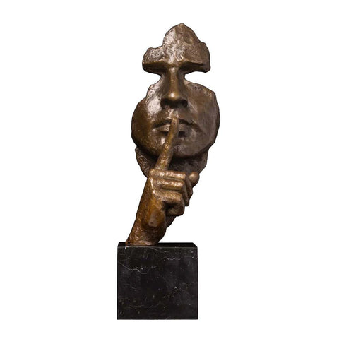 Sculpture Bronze <br/> Statue Silence 50 cm