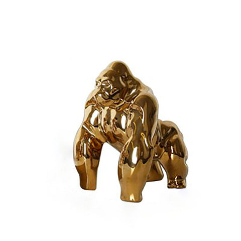 Statue Gorille <br/> Design Doré