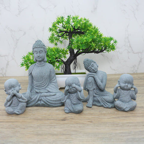 Sculpture Moderne <br/> 3 Bouddha de la Sagesse