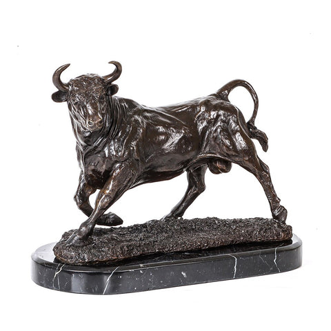Sculpture Bronze <br/> Taureau 28 cm