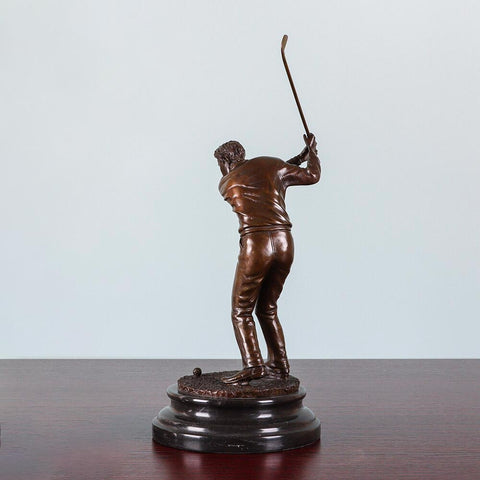 Sculpture Bronze <br/> Statuette Golfeur Bronze 32 cm