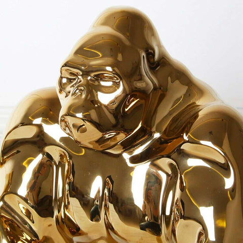 Statue Gorille <br/> Design Doré