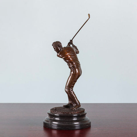 Sculpture Bronze <br/> Statuette Golfeur Bronze 32 cm