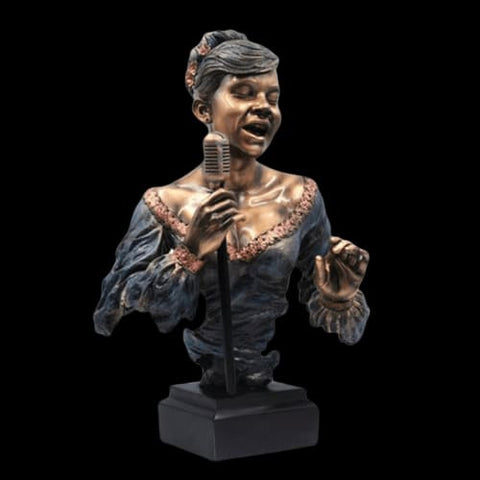 Statue Femme <br/> Chanteuse Jazz