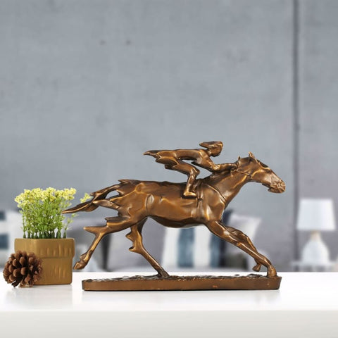 Statue Cheval en Bronze <br/> Moderne 21 cm