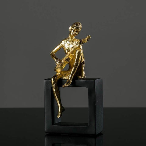 Statue Femme <br/> Musicienne Design 20 cm