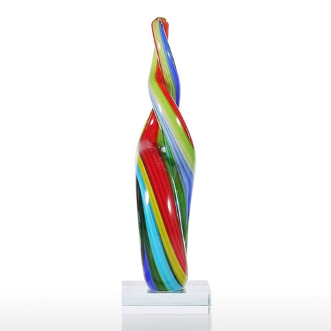 Sculpture Contemporaine <br/> Multicolore de Verre