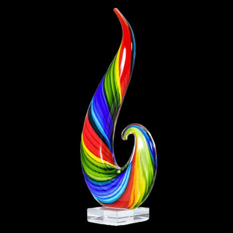 Sculpture Contemporaine en Verre