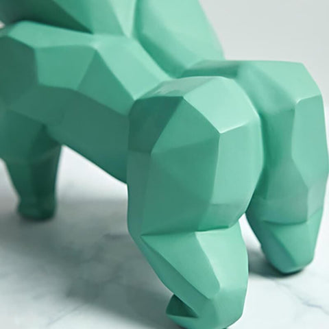 Statue Gorille Origami Résine 22 cm