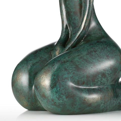 Statue Femme Ronde <br/> Assise Seule 30 cm