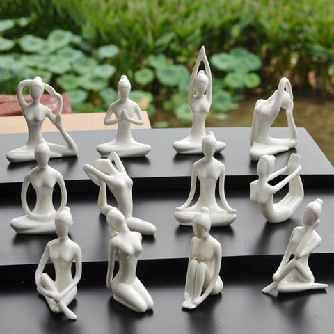 Statue Femme <br/> Yoga Zen 8 à 14 cm