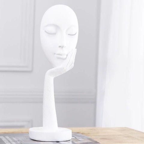 Sculpture Contemporaine <br/> Visage Femme Pensive