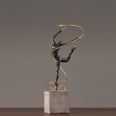 Statue Femme <br/> Gymnaste Design 49/29/58 cm