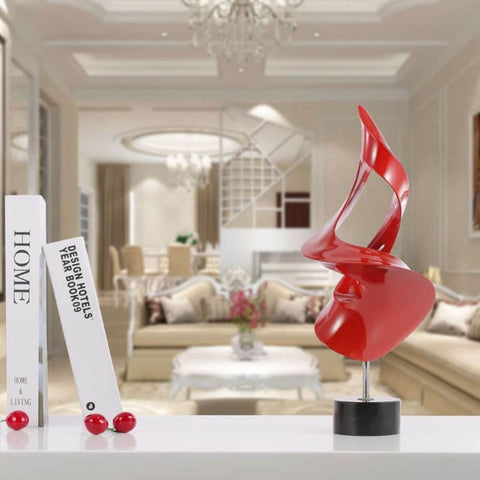 Sculpture Abstraite <br/> Design Rouge 37 cm